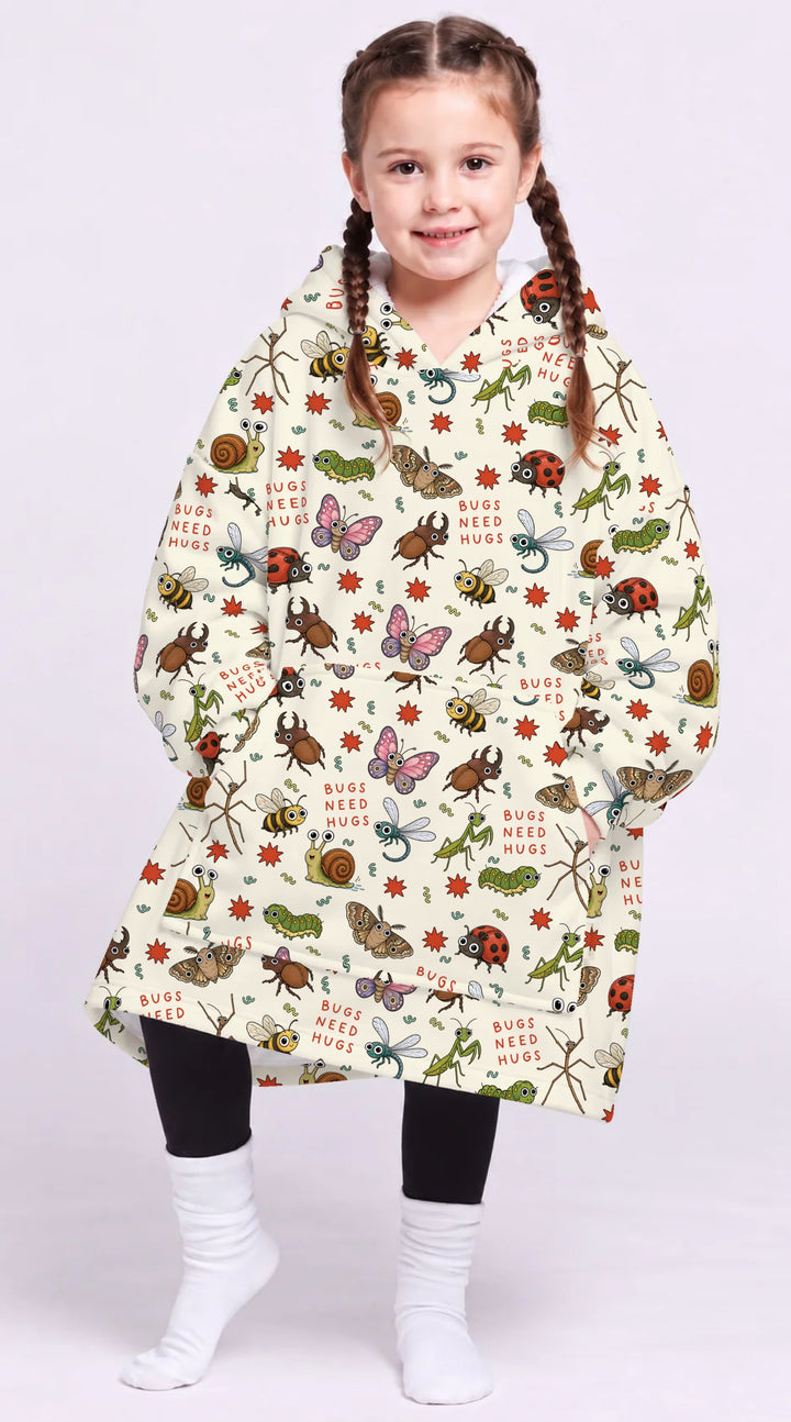 Bugs Need Hug Bamboo Blanket Hoodie