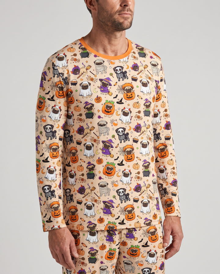 Spooky Pug Bamboo Men's Pajama Set