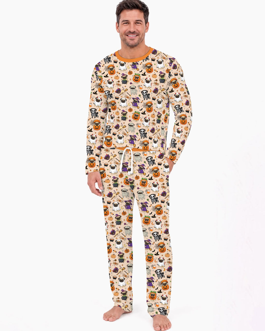 Spooky Pug Bamboo Men's Pajama Set