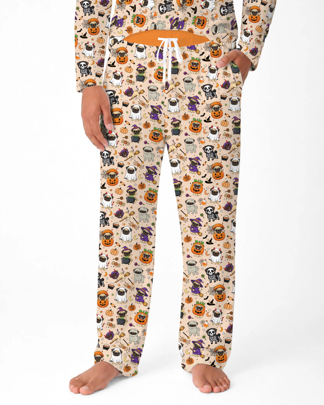 Spooky Pug Bamboo Men's Pajama Set