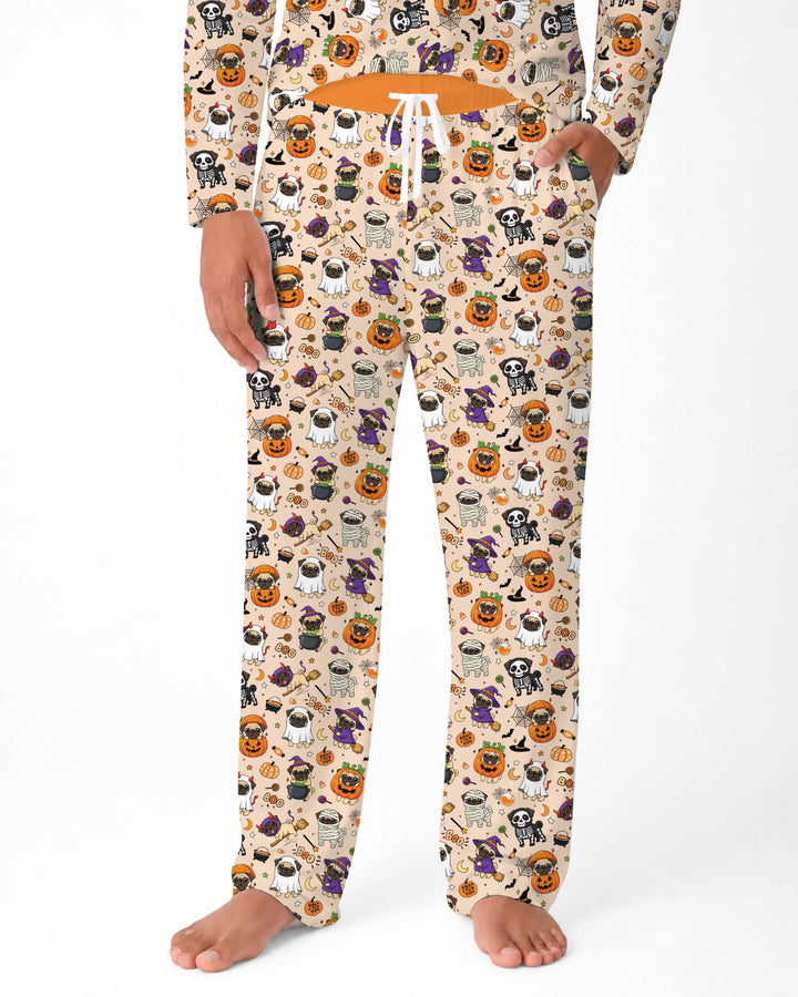 Spooky Pug Bamboo Men's Pajama Set