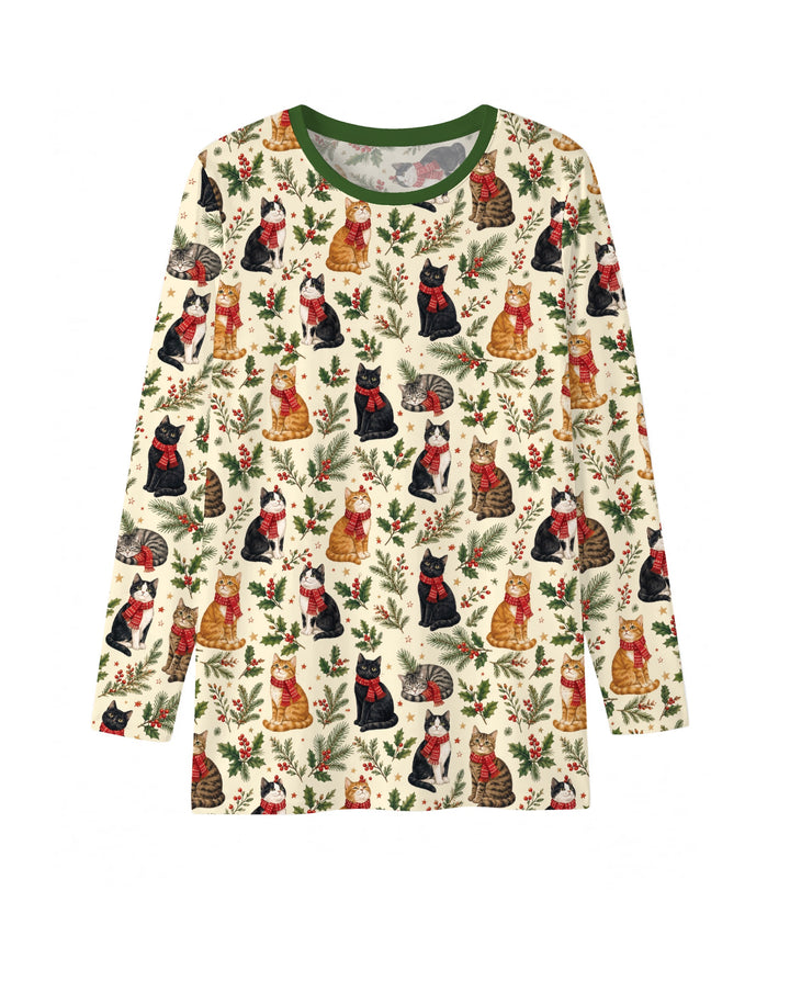 Christmas Cat Carolers Bamboo Men's Pajama Set