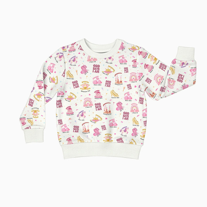 God Says I Am Girl Crewneck Sweatshirt