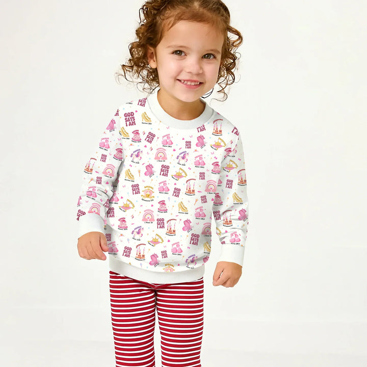 God Says I Am Girl Crewneck Sweatshirt