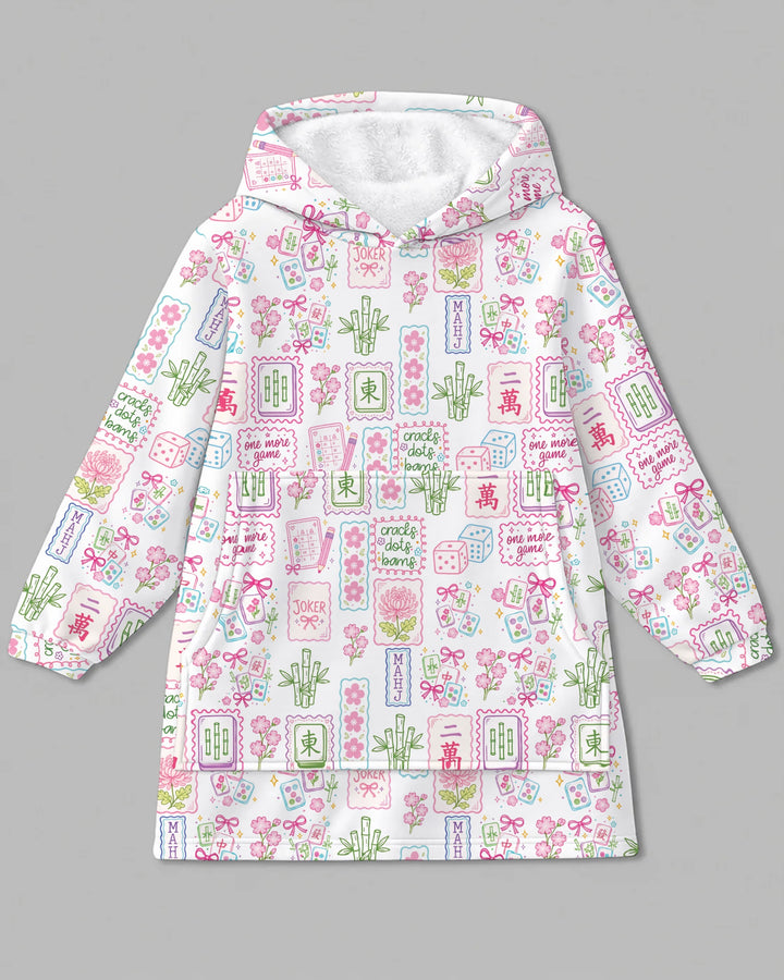 Cracks, Dots & Bams Mommy & Me Matching Bamboo Blanket Hoodie