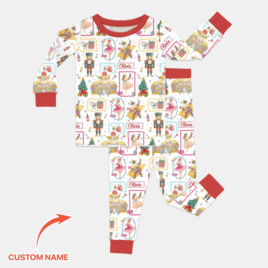 Zweiteiliges Langarm-Pyjama-Set mit Sommerfrüchten