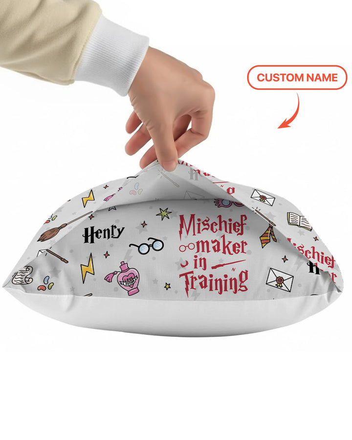 Custom Name Mischief Maker In Training Bamboo Pillow Case