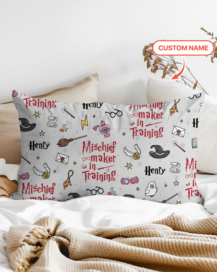 Custom Name Mischief Maker In Training Bamboo Pillow Case