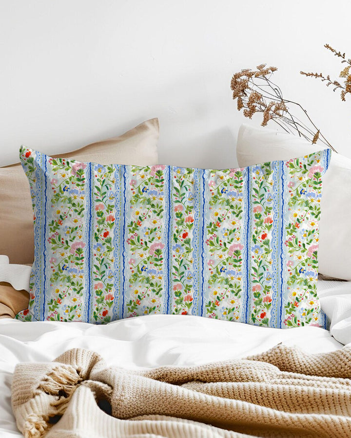 Paste Floral Girl Bamboo Pillow Case
