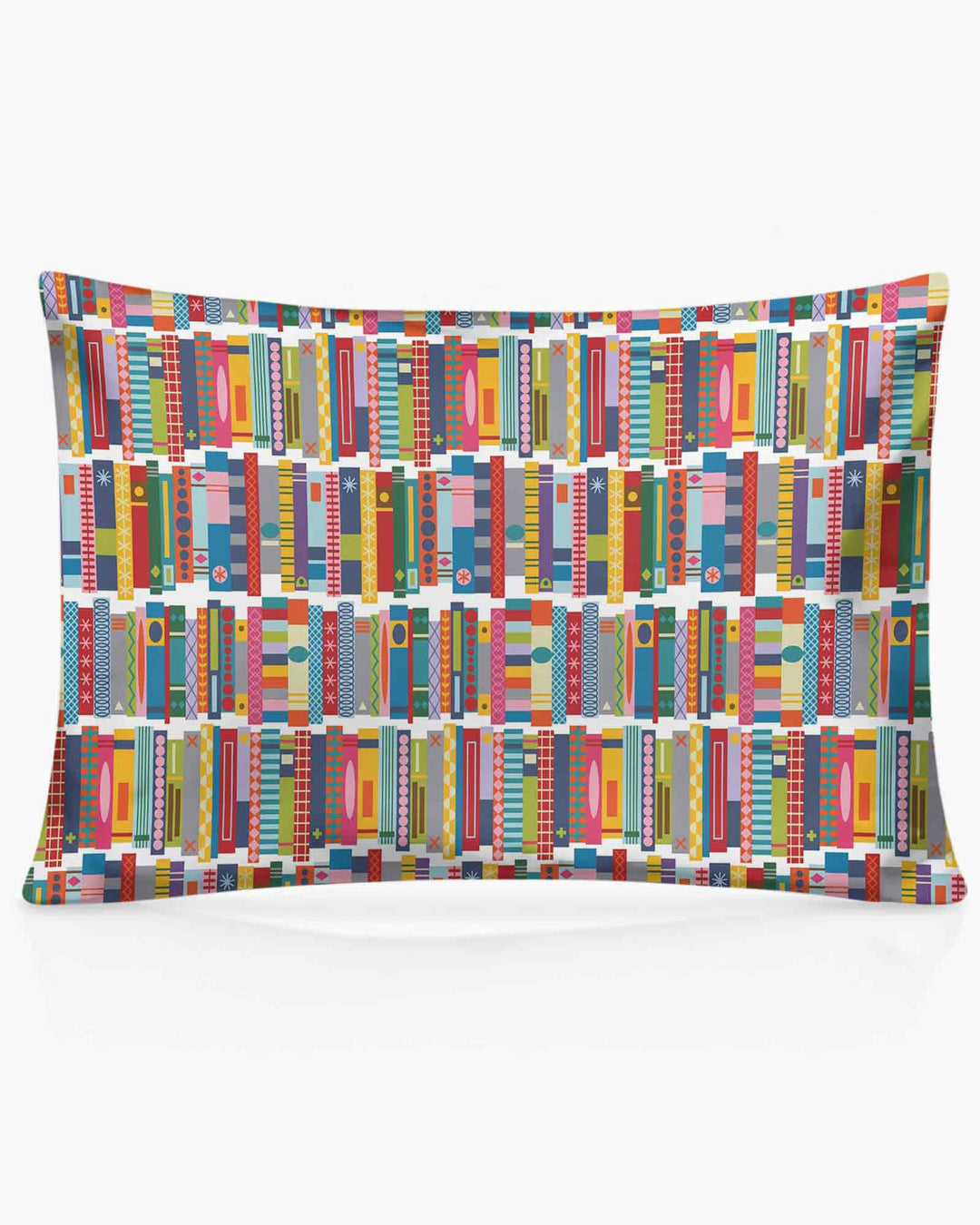 Rainbow Bookshelf Bamboo Pillow Case