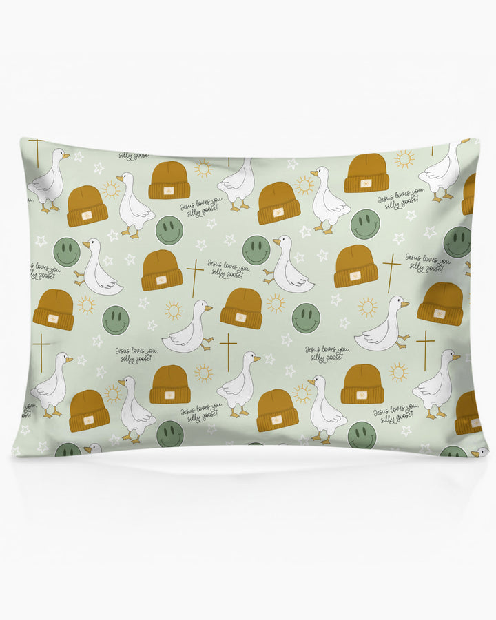 Jesus Loves You Silly Goose Bamboo Pillow Case