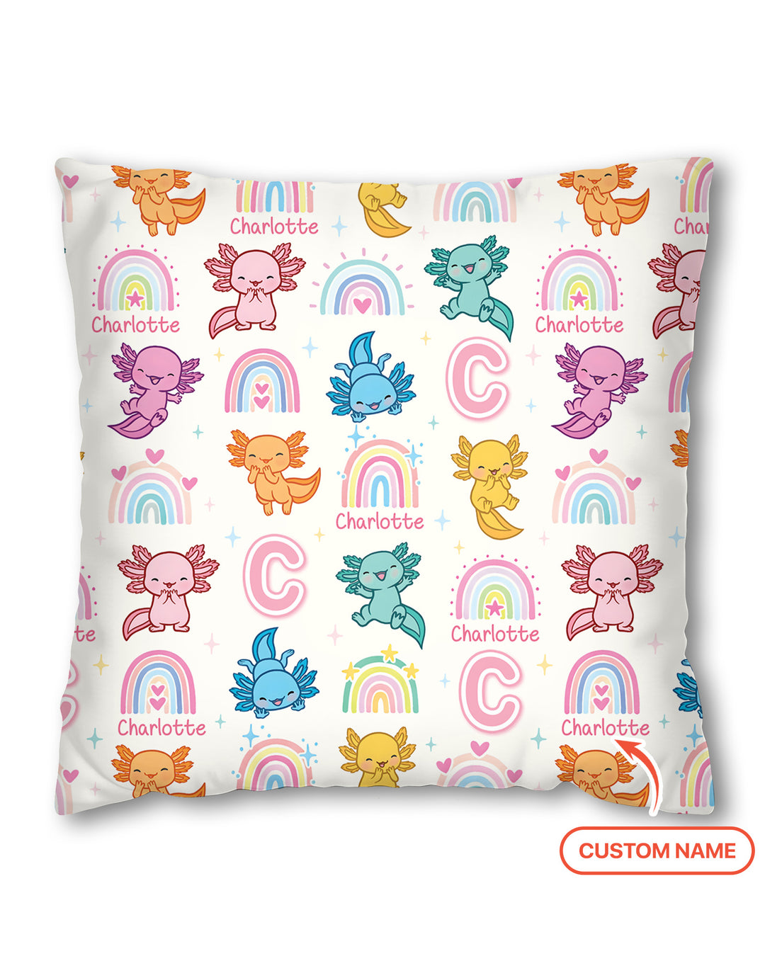 Axololt Custom Name Pillow Case