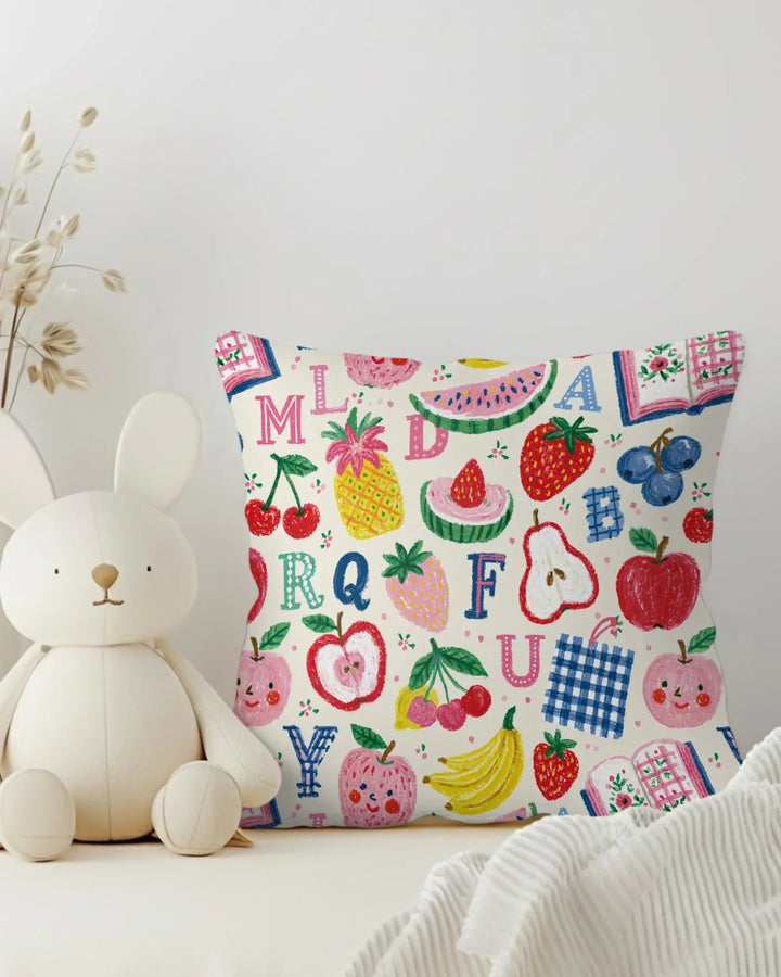 Back To School Fruit Alphabet Bamboo Pillow Case