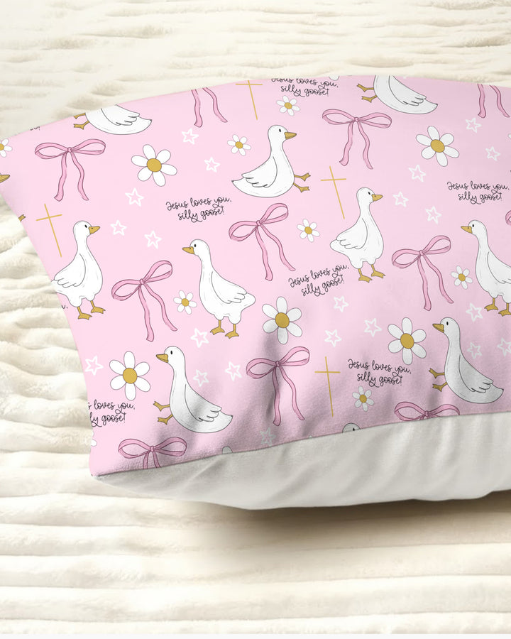 Jesus Loves You Silly Goose Bamboo Pillow Case
