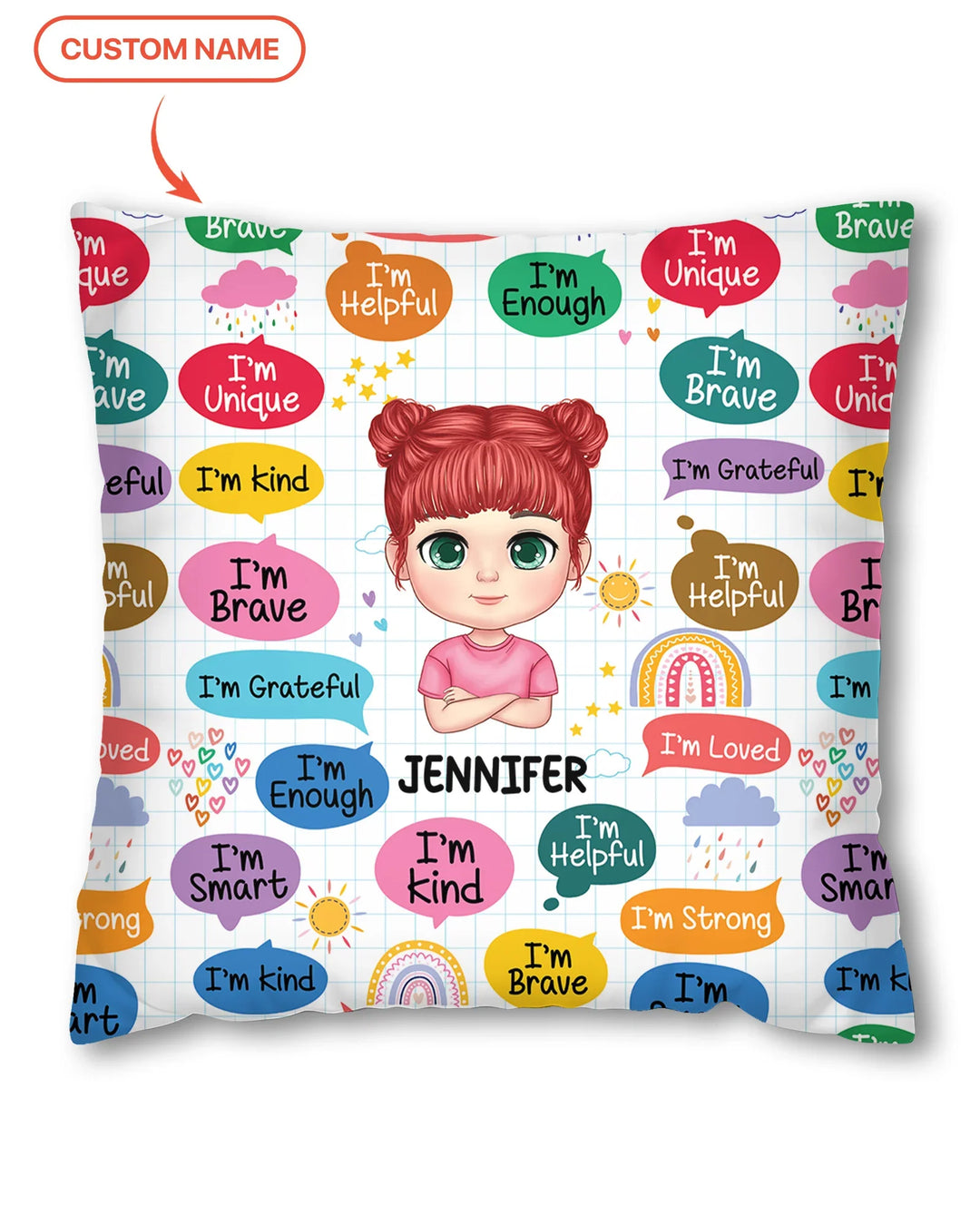 Personalized I'm Kind I'm Brave Pillow Case