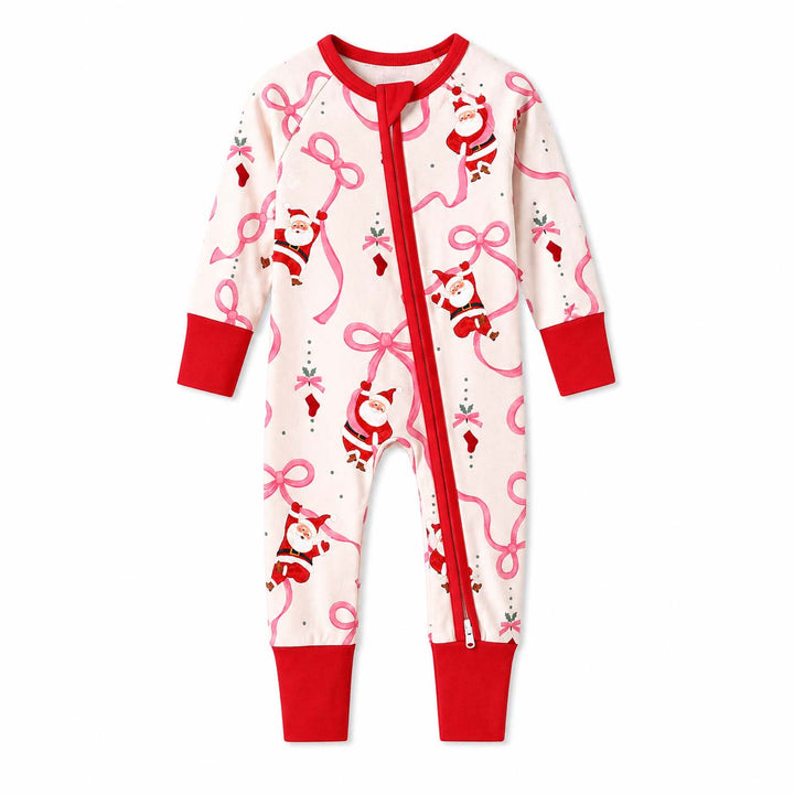 Pink Ribbon Santa Christmas Bamboo Convertible Zippy