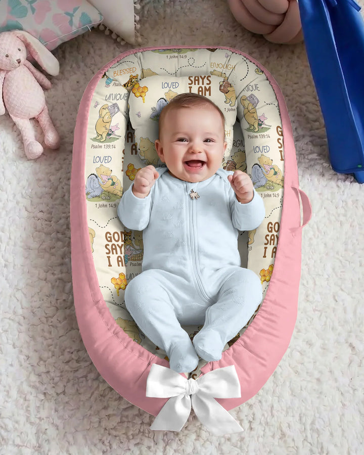 God Says I Am – Little Blessings Bamboo Baby Nest Bed