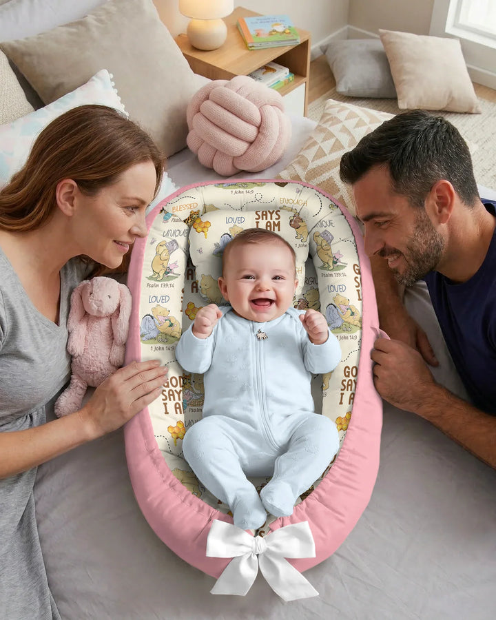 God Says I Am – Little Blessings Bamboo Baby Nest Bed