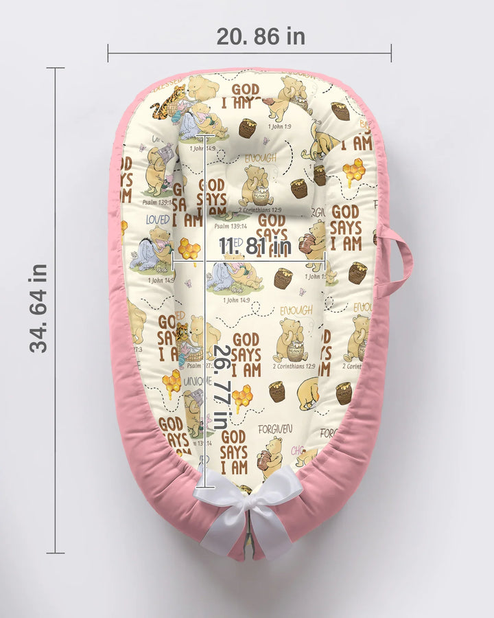 God Says I Am – Little Blessings Bamboo Baby Nest Bed