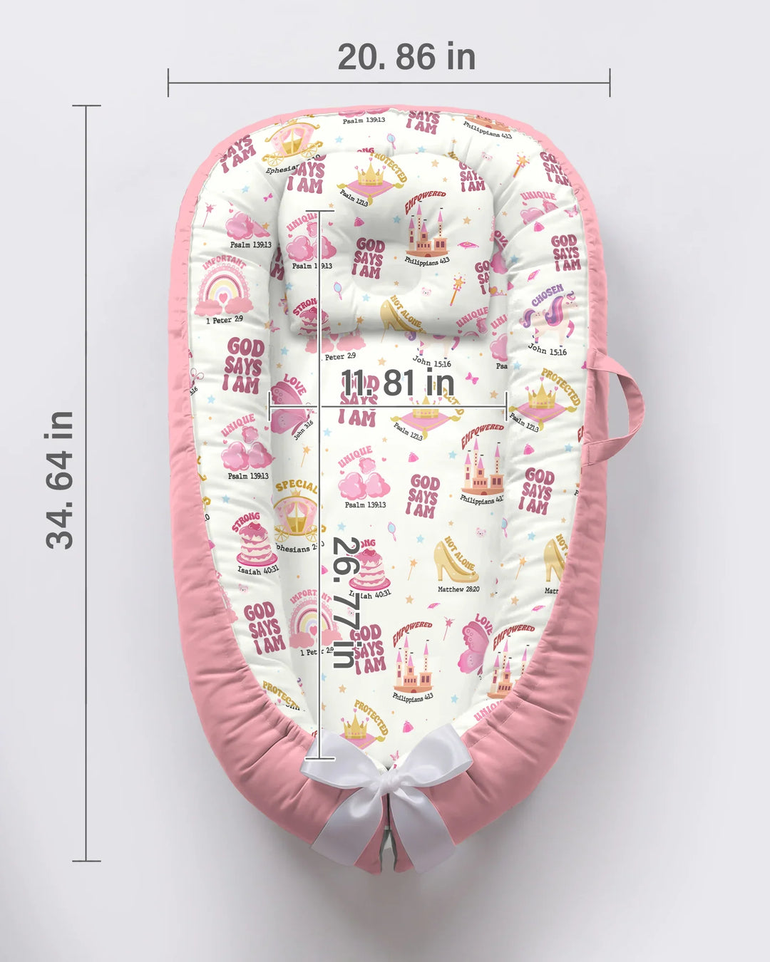 God Says I Am Girl Bamboo Baby Nest Bed