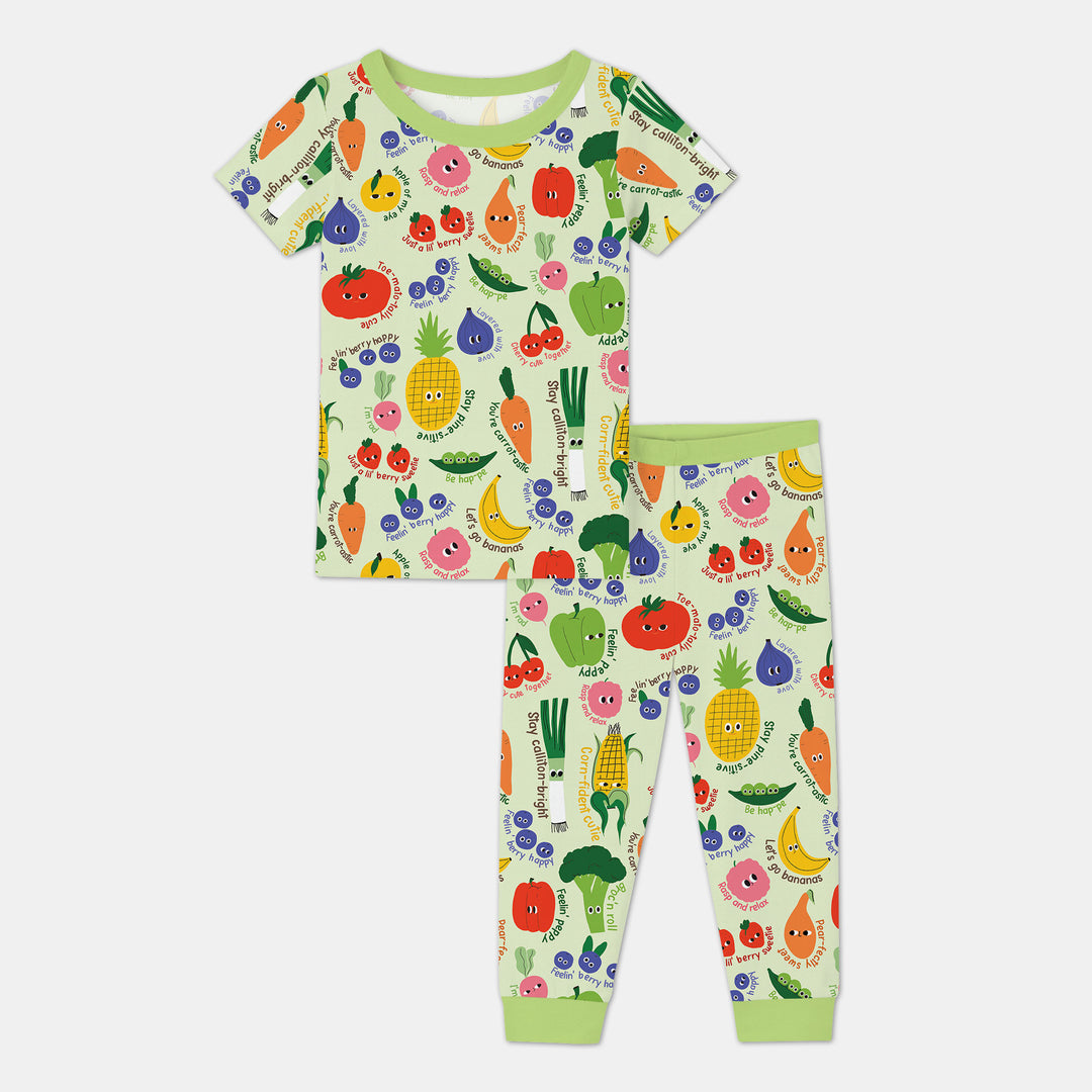 Little Veggie Garden Two Piece Short Sleeve Pajama Set