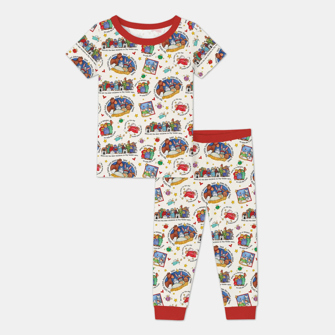 Zweiteiliges, kurzärmliges Pyjama-Set mit Marienkäfern