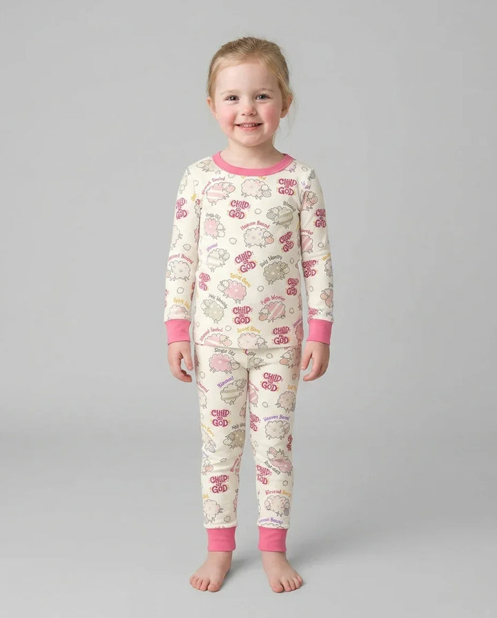 A Child Of God Girl Bamboo Two Piece Long Sleeve Pajama Set