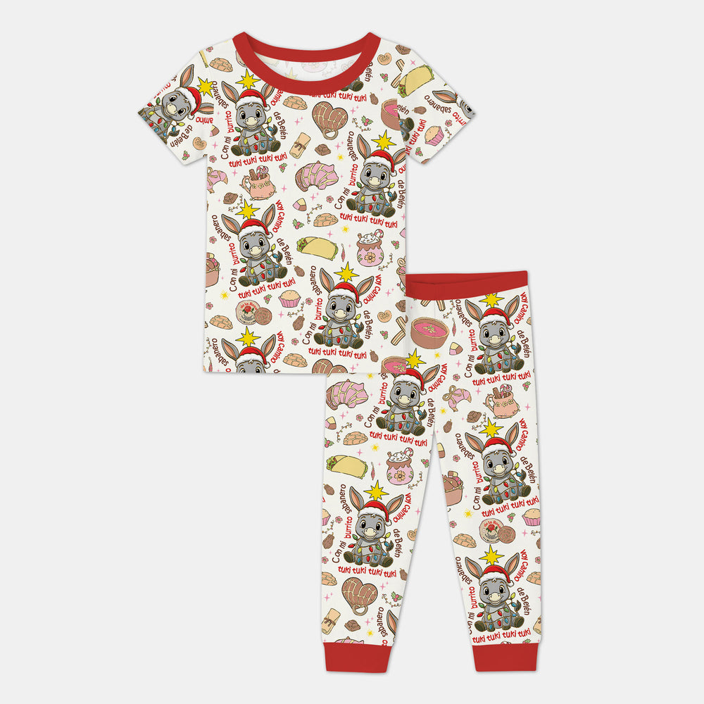 Feliz Navidad Two Piece Short Sleeve Pajama Set , Feliz Navidad Two Piece Short Sleeve Pajama Set - 12-18M