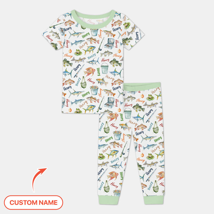 Zweiteiliges, kurzärmliges Pyjama-Set mit Marienkäfern