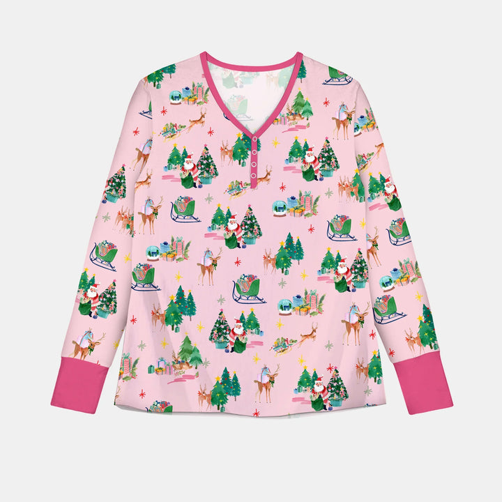 Jolly Forest Christmas Family Matching Women Pajama Set