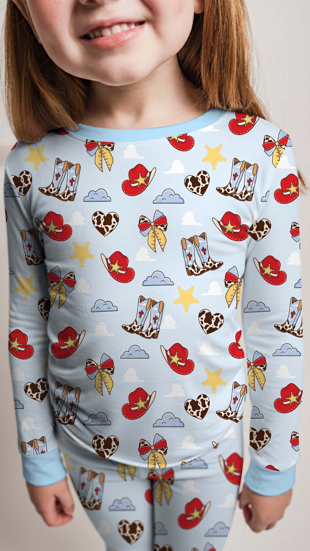 Cowboy Story Bamboo Two Piece Long Sleeve Pajama Set