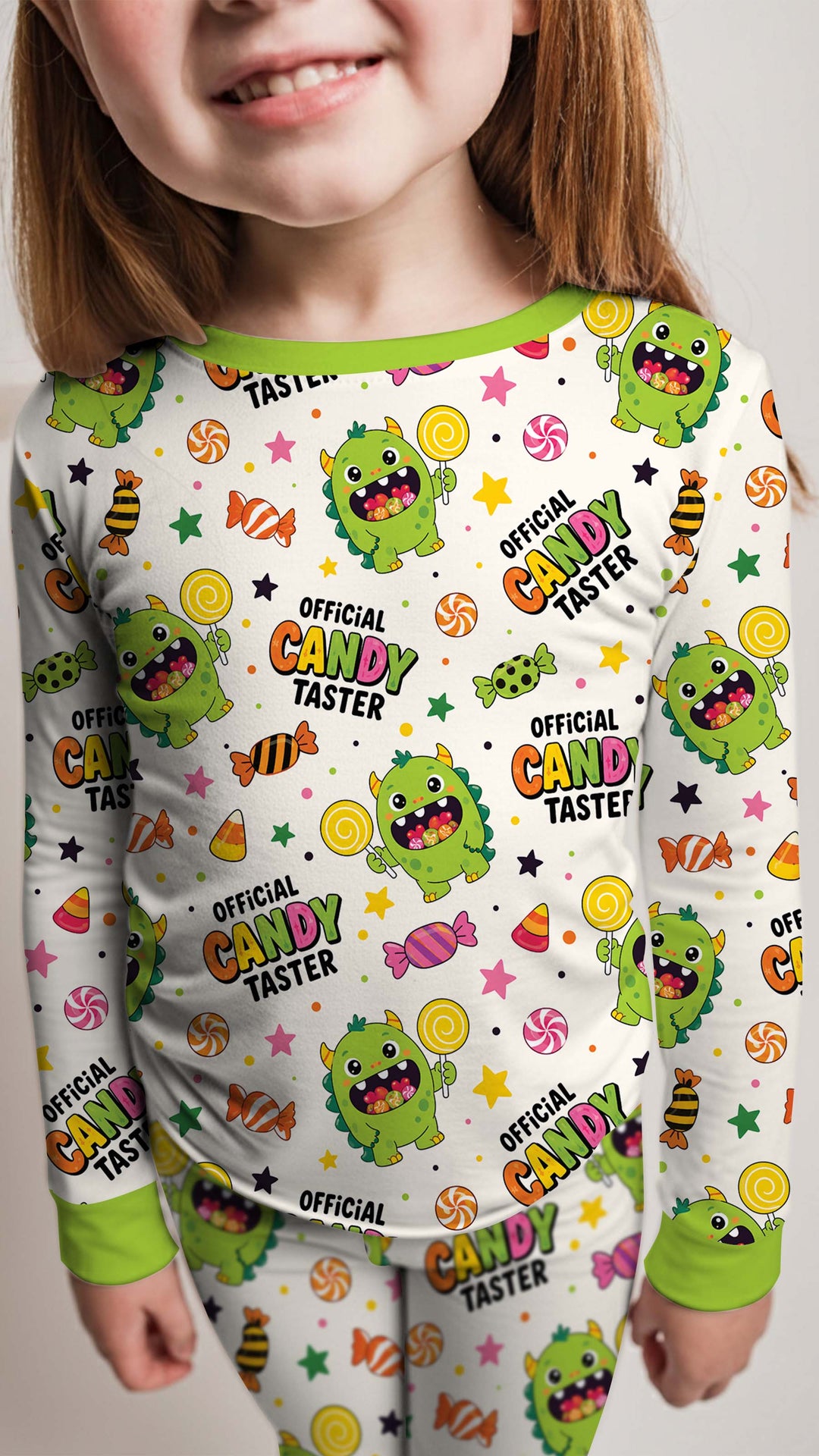 Halloween Official Candy Tester Bamboo Two Piece Long Sleeve Pajama Set
