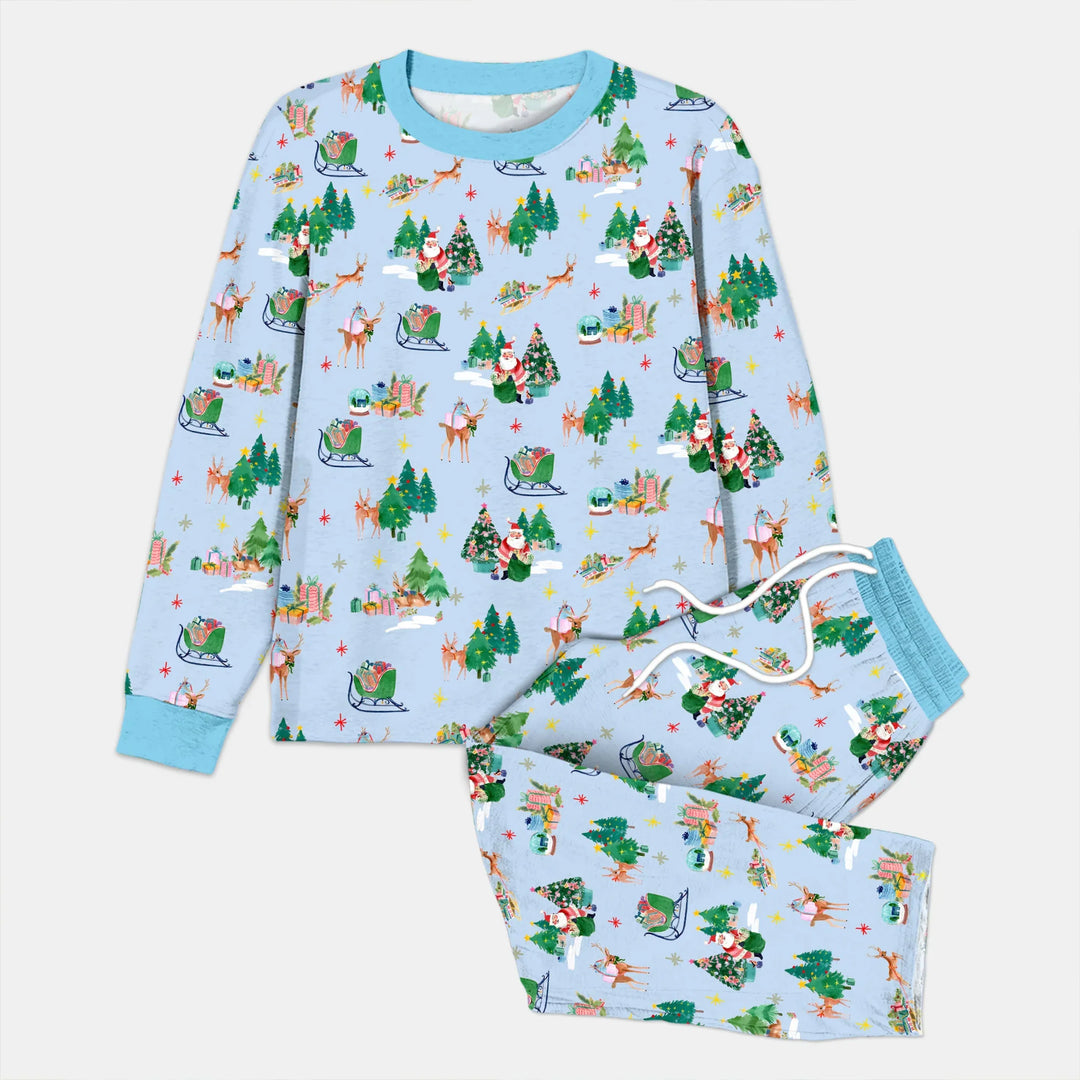Jolly Forest Christmas Family Matching Men's Pajama Set