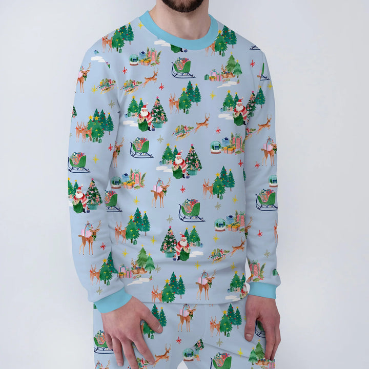 Jolly Forest Christmas Family Matching Men's Pajama Set