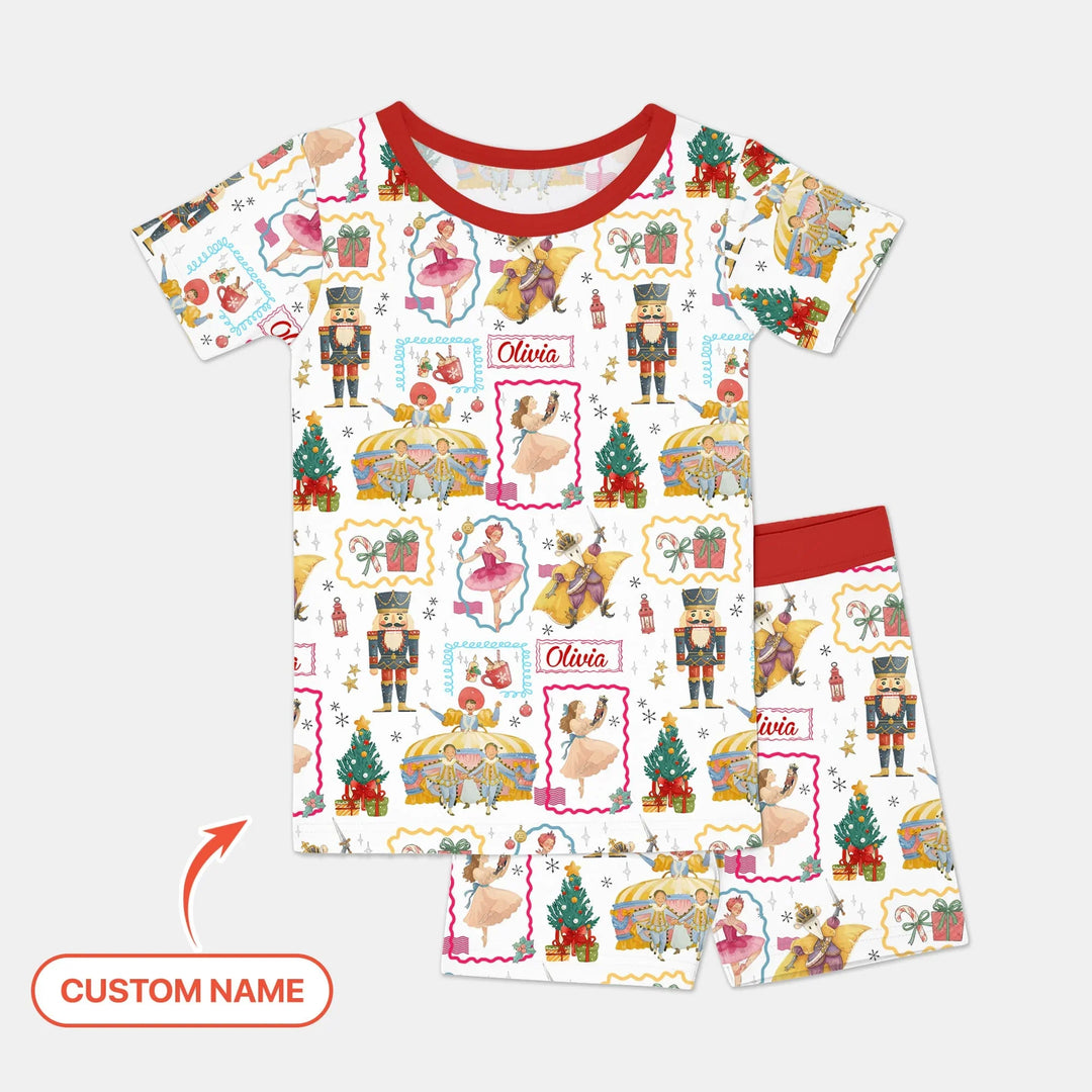 Zweiteiliges Pyjama-Set mit kurzen Ärmeln und Shorts im Sommer-Design