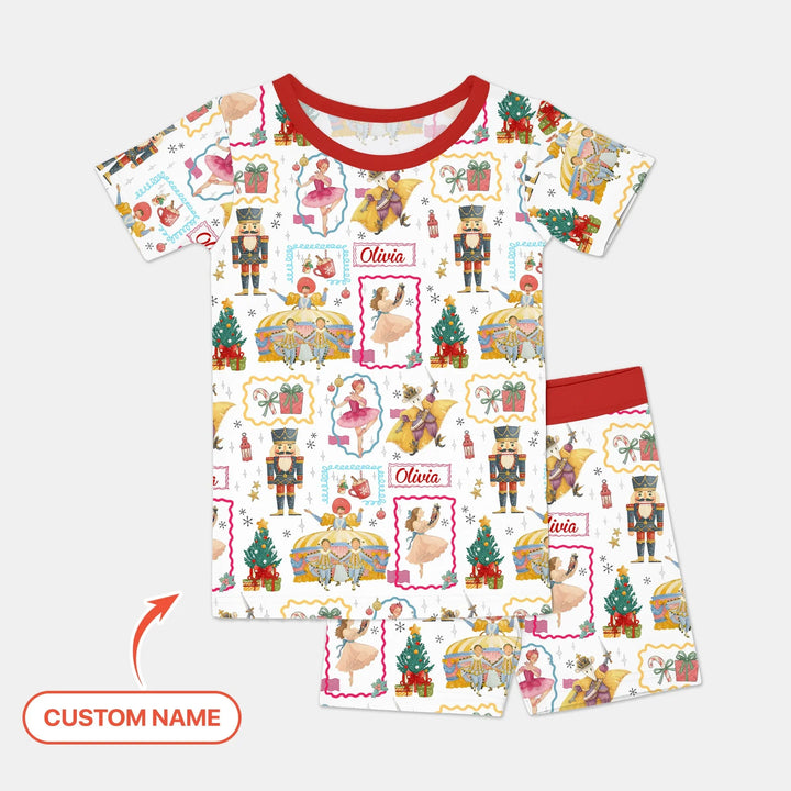 Zweiteiliges Pyjama-Set mit kurzen Ärmeln und Shorts im Sommer-Design