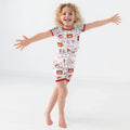 Retro Christmas Bucket List Two Piece Short Sleeve Shorts Pajama Set , Retro Christmas Bucket List Two Piece Short Sleeve Shorts Pajama Set - 12-18M