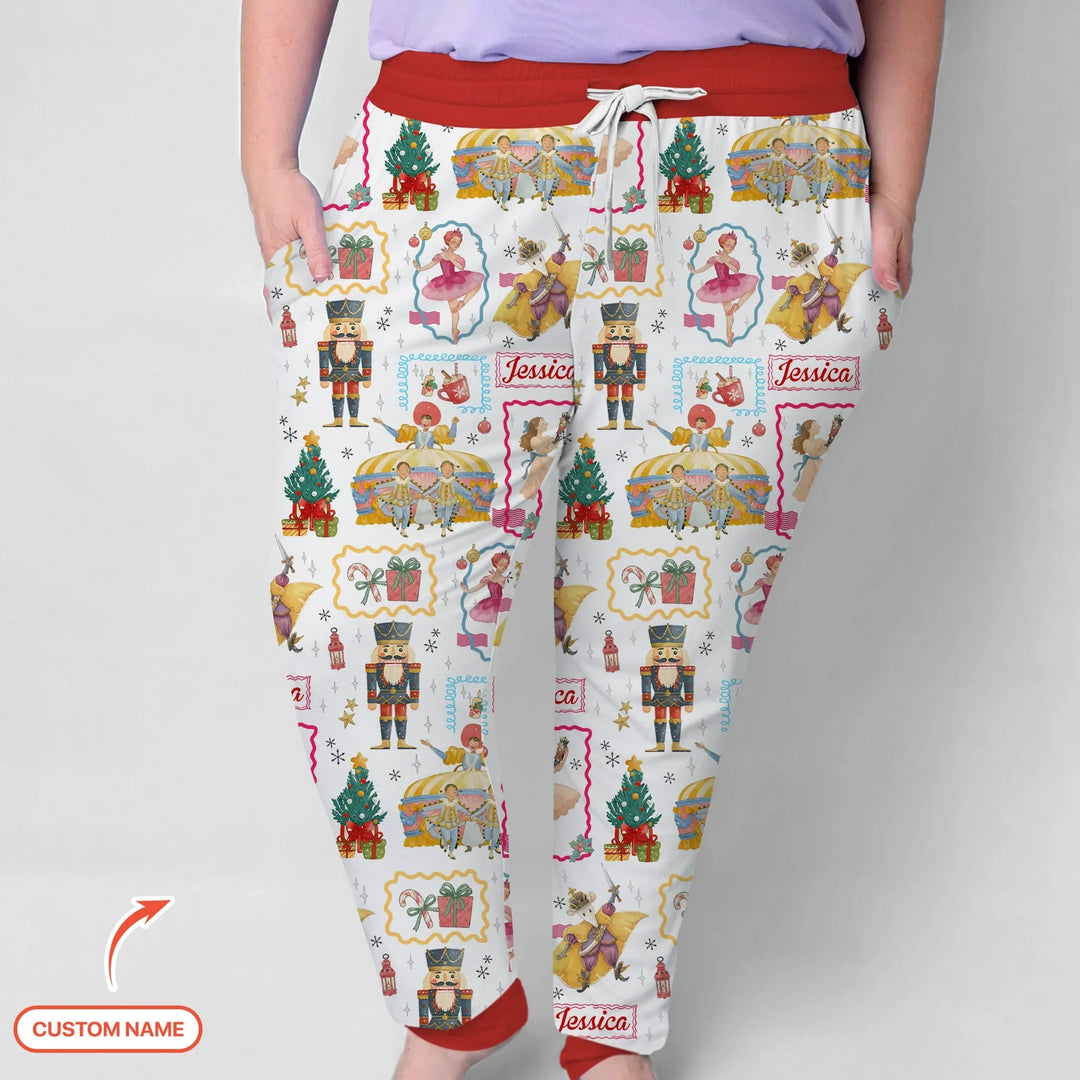 The Enchanted Nutcracker Custom Name Women Pajama Set