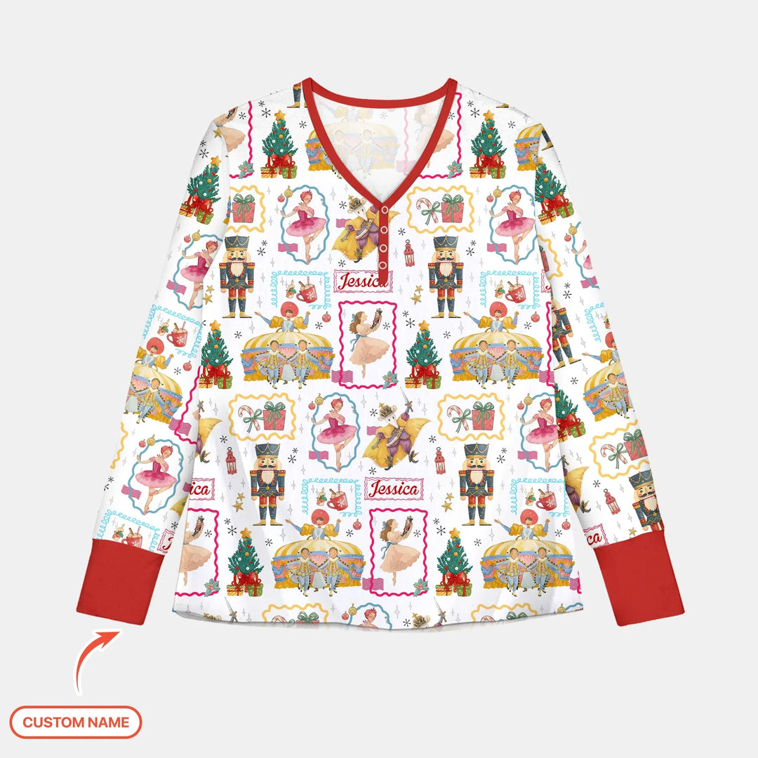 The Enchanted Nutcracker Custom Name Women Pajama Set