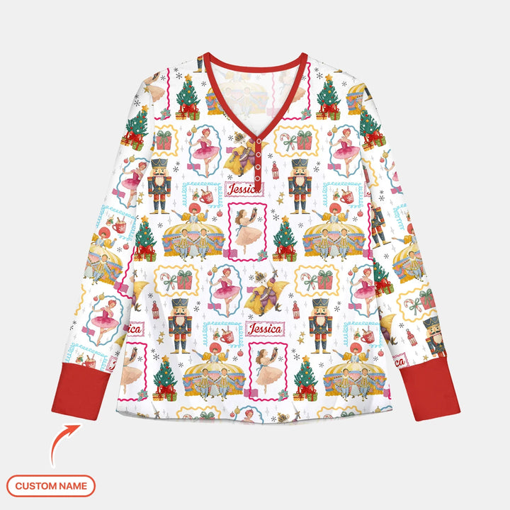 The Enchanted Nutcracker Custom Name Women Pajama Set