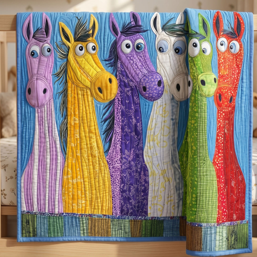 Playful Pony Bamboo Quilt Blanket