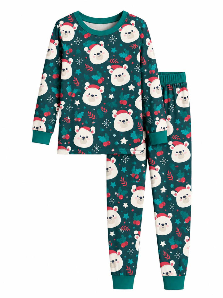 Polar Bear Christmas Bamboo Two Piece Long Sleeve Pajama Set