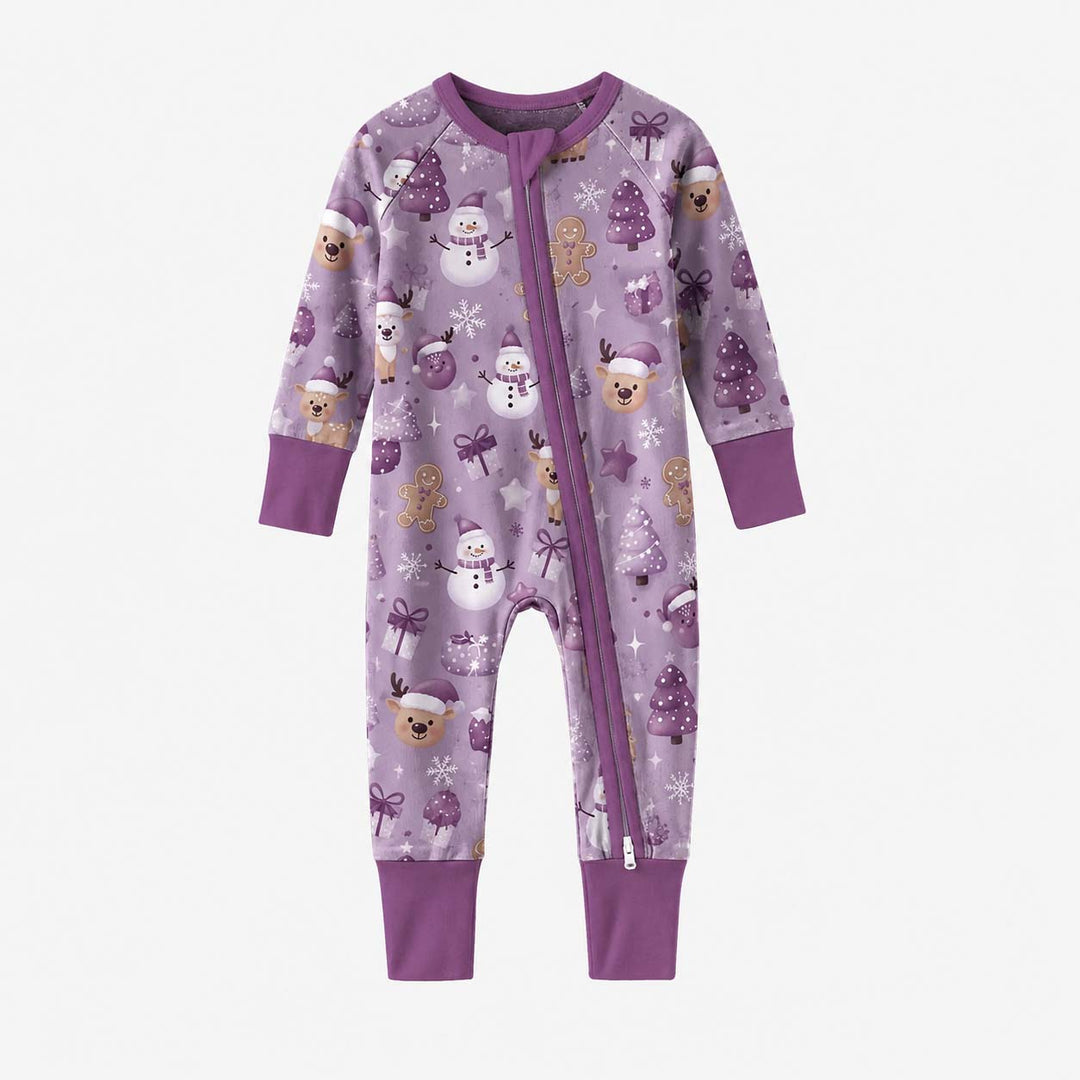 Purple Christmas Wonderland Bamboo Convertible Zippy