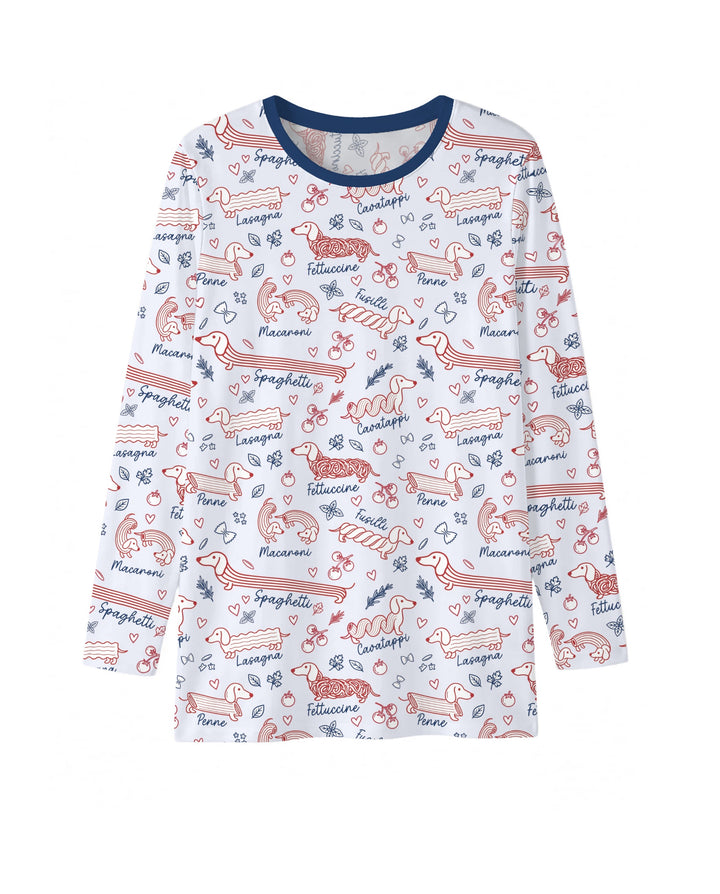 Funny Dachshund Pasta Pups Bamboo Men's Pajama Set