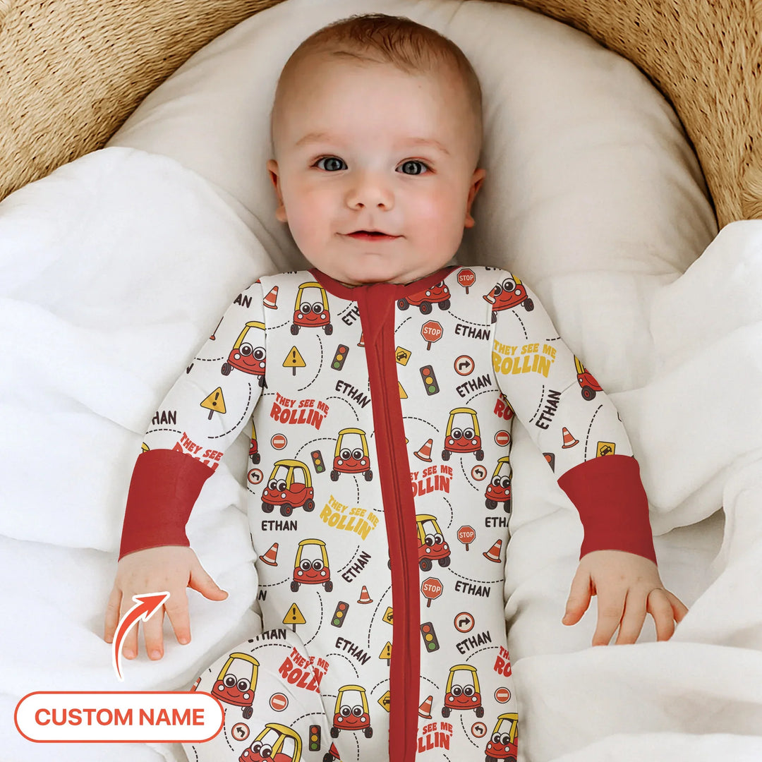 Custom Name They See Me Roliin' Convertible Zippy , Custom Name They See Me Roliin' Convertible Zippy - 0-3M