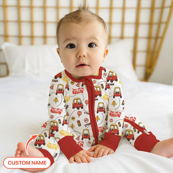 Custom Name They See Me Roliin' Convertible Zippy , Custom Name They See Me Roliin' Convertible Zippy - 0-3M