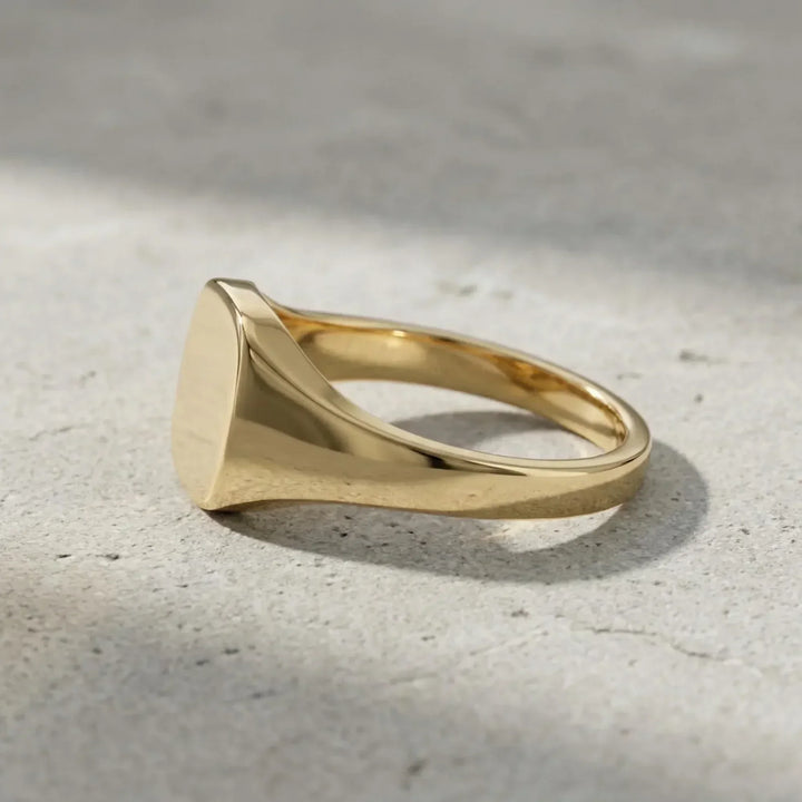 Personalized Engraved Square Signet Ring