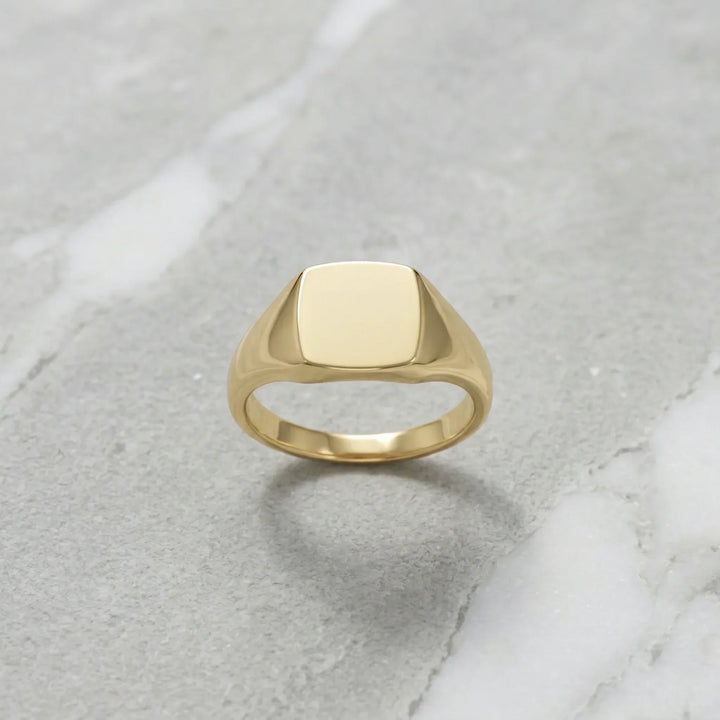 Personalized Engraved Square Signet Ring