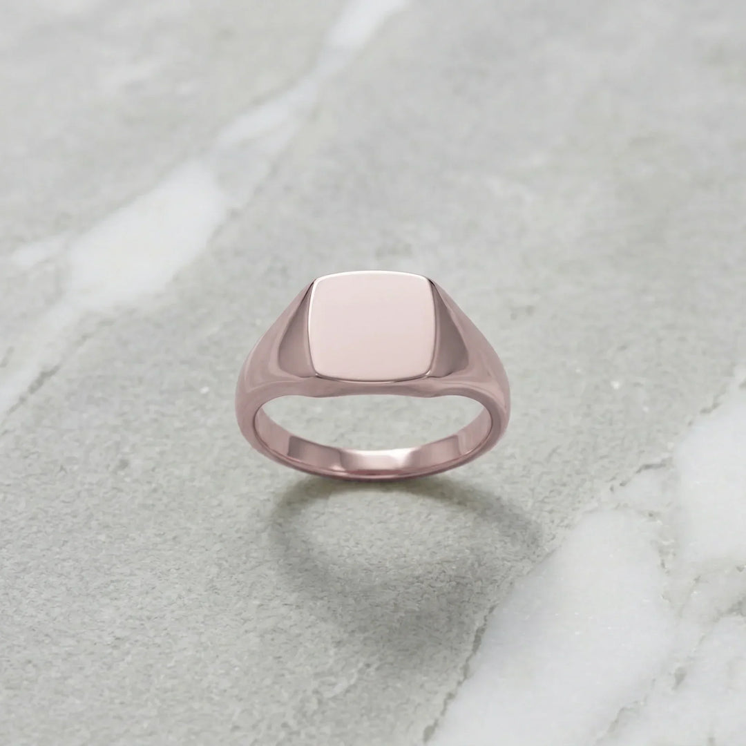 Personalized Engraved Square Signet Ring
