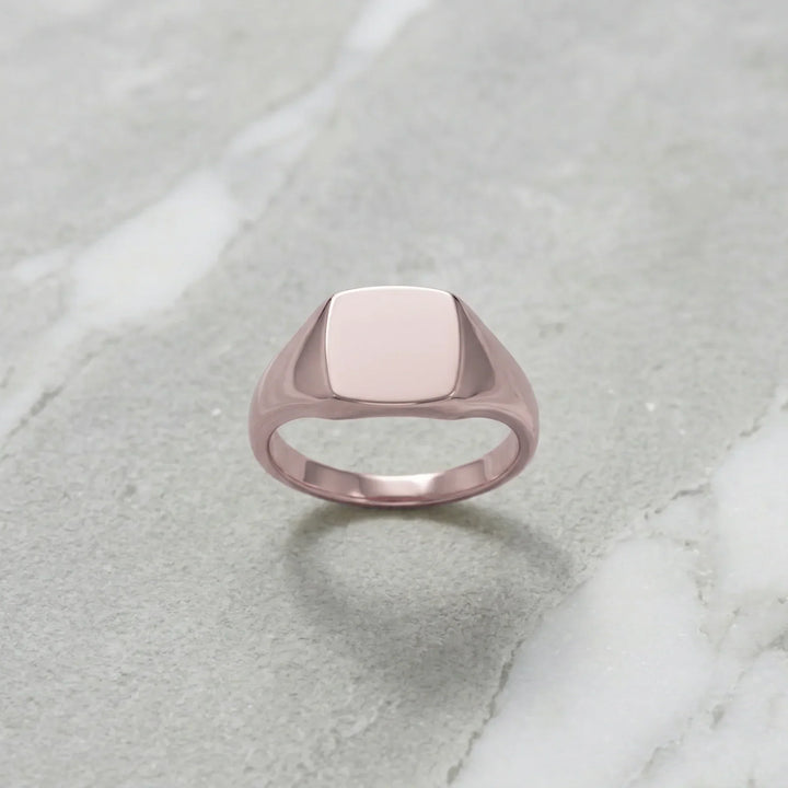 Personalized Engraved Square Signet Ring